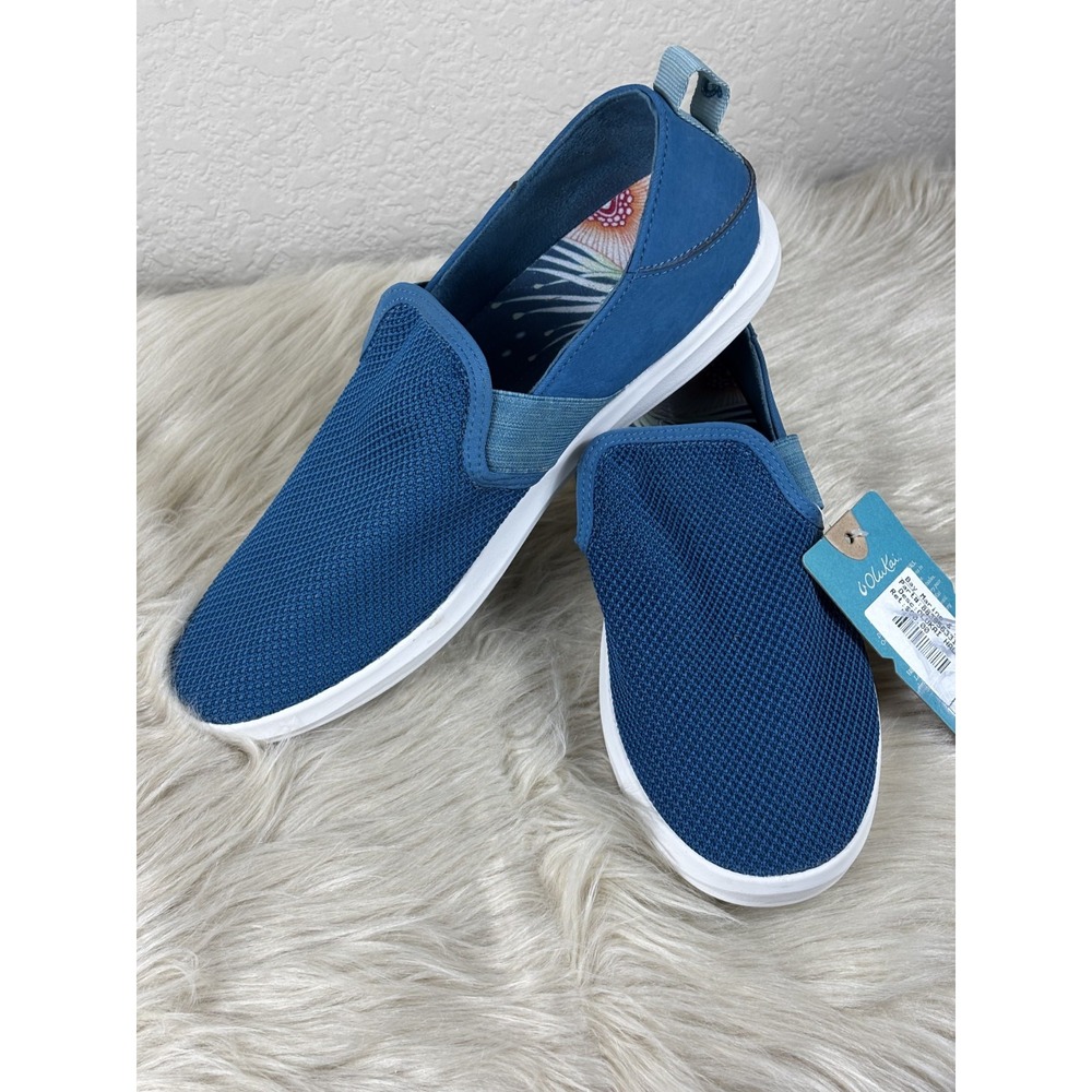 OluKai Women's Blue Slip-On Sneakers